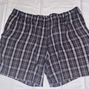 Faded Glory Men's Checkered Shorts in Black and Gray